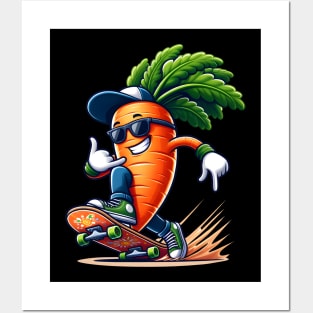 Carrot On Skate Posters and Art